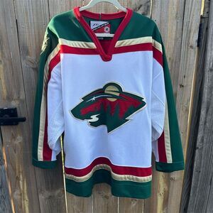 Vintage Minnesota Wild NHL Hockey Jersey Size L Pro Player Unisex